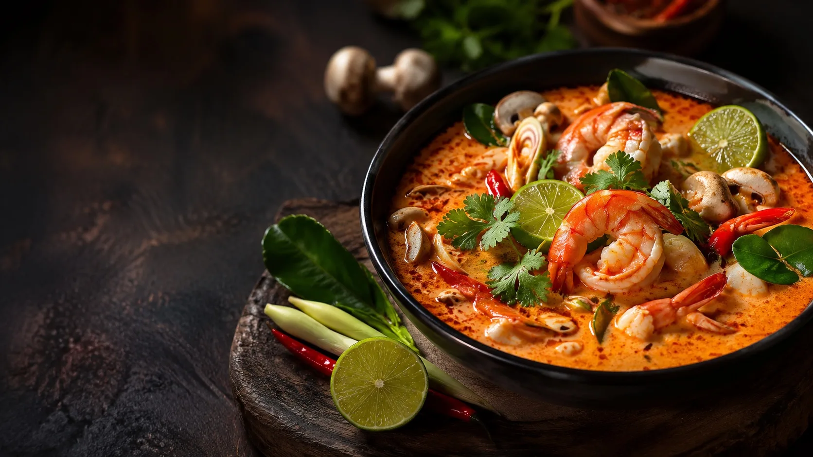 Tom Yum soup with shrimp